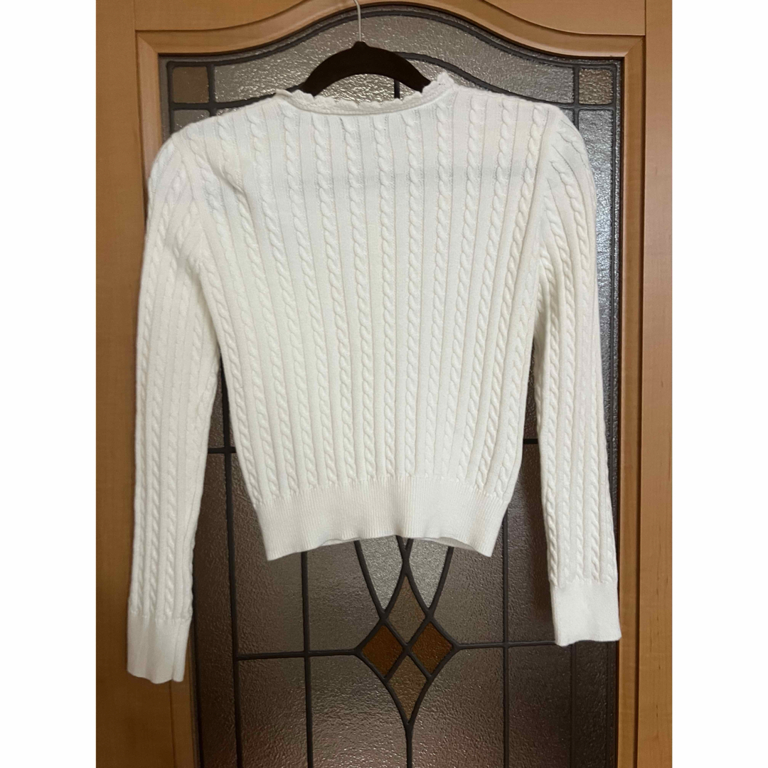 Ralph Lauren(ラルフローレン)の【美品】ラルフローレン　カーディガン　140 白　ホワイト キッズ/ベビー/マタニティのキッズ服女の子用(90cm~)(カーディガン)の商品写真