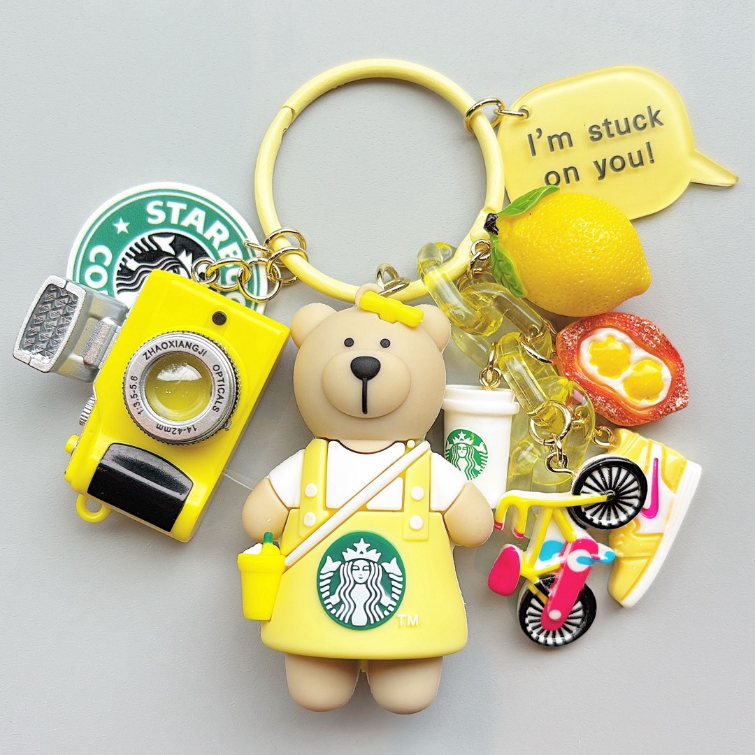 Starbucks(スターバックス)のじゃらじゃらキーホルダー Starbucks ベアリスタ エンタメ/ホビーのおもちゃ/ぬいぐるみ(キャラクターグッズ)の商品写真