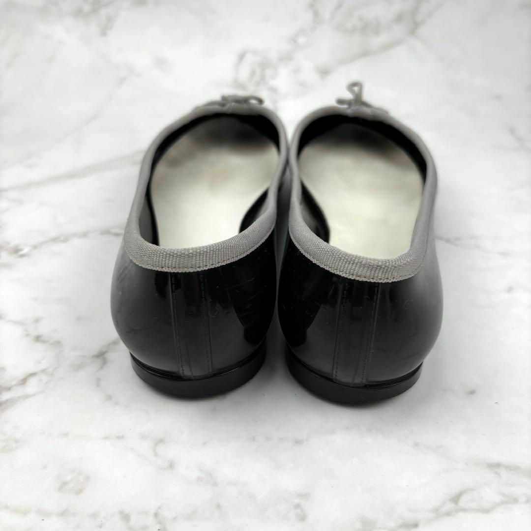 repetto(レペット)の【美品】repetto レペット サンドリオン バレエシューズ 24 黒 グレー レディースの靴/シューズ(バレエシューズ)の商品写真