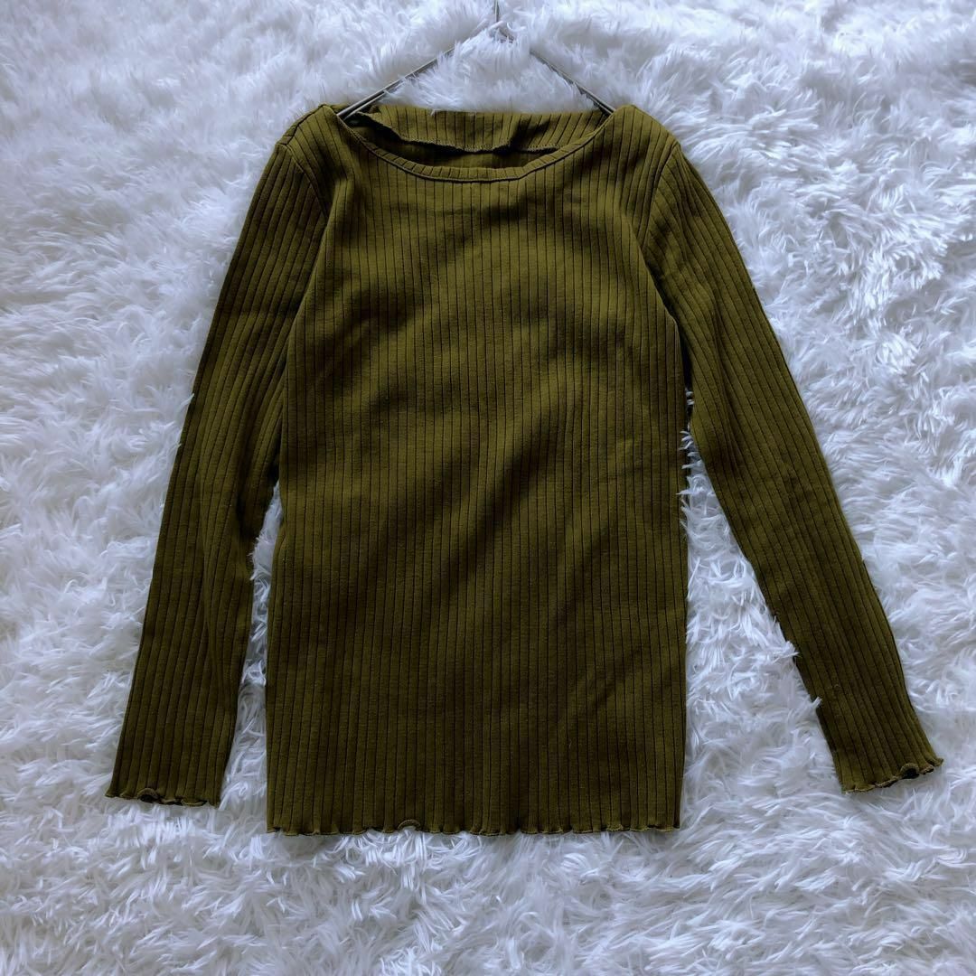 ✨良品✨ (F) 薄手ニット セーター コーデュロイ プルオーバー カジュアル レディースのトップス(ニット/セーター)の商品写真