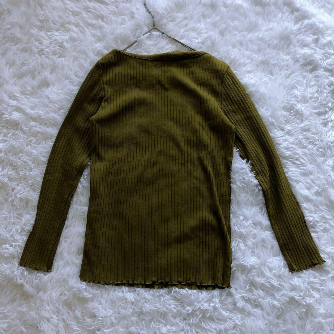 ✨良品✨ (F) 薄手ニット セーター コーデュロイ プルオーバー カジュアル レディースのトップス(ニット/セーター)の商品写真