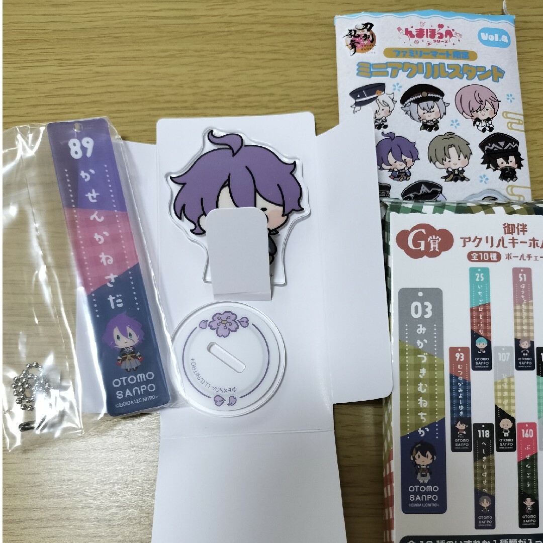 刀剣乱舞　歌仙　んまほっぺ　アクリルスタンド 　御伴くじ エンタメ/ホビーのおもちゃ/ぬいぐるみ(キャラクターグッズ)の商品写真