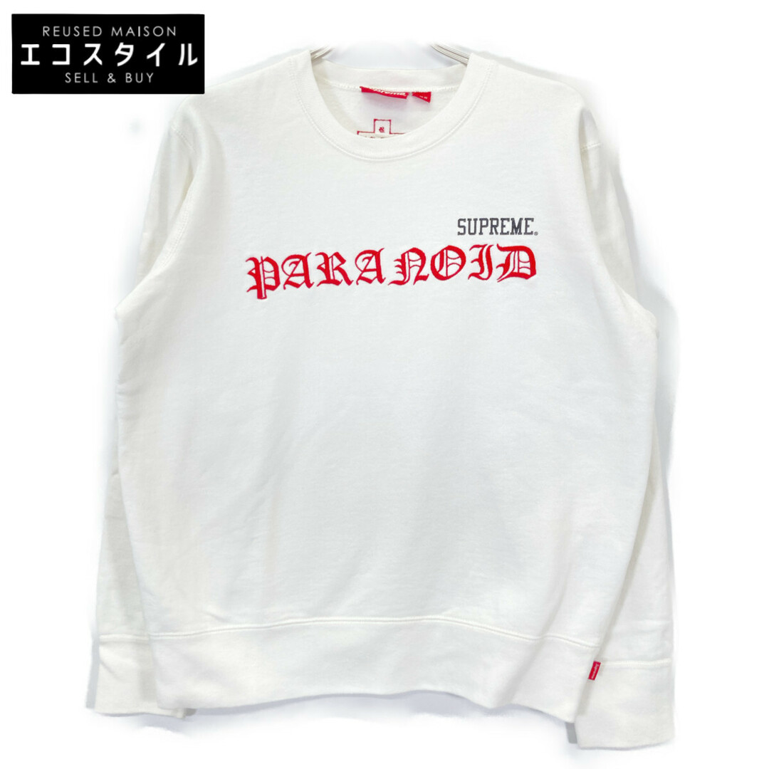 Supreme - シュプリーム 【×ﾌﾞﾗｯｸｻﾊﾞｽ】16SS ﾎﾜｲﾄ Paranoid Crewneck S