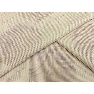 平和屋着物▽上質な紬　単衣　亀甲文様　正絹　逸品　AAAU7950fy(着物)