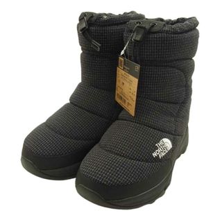 ザノースフェイス(THE NORTH FACE)のTHE NORTH FACE ノースフェイス NF52470 Nuptse Bootie WP Dyneema ヌプシ ブーティ ウォータープルーフ VII ダイニーマ ブーツ ブラック系 24cm【新古品】【未使用】【中古】(ブーツ)
