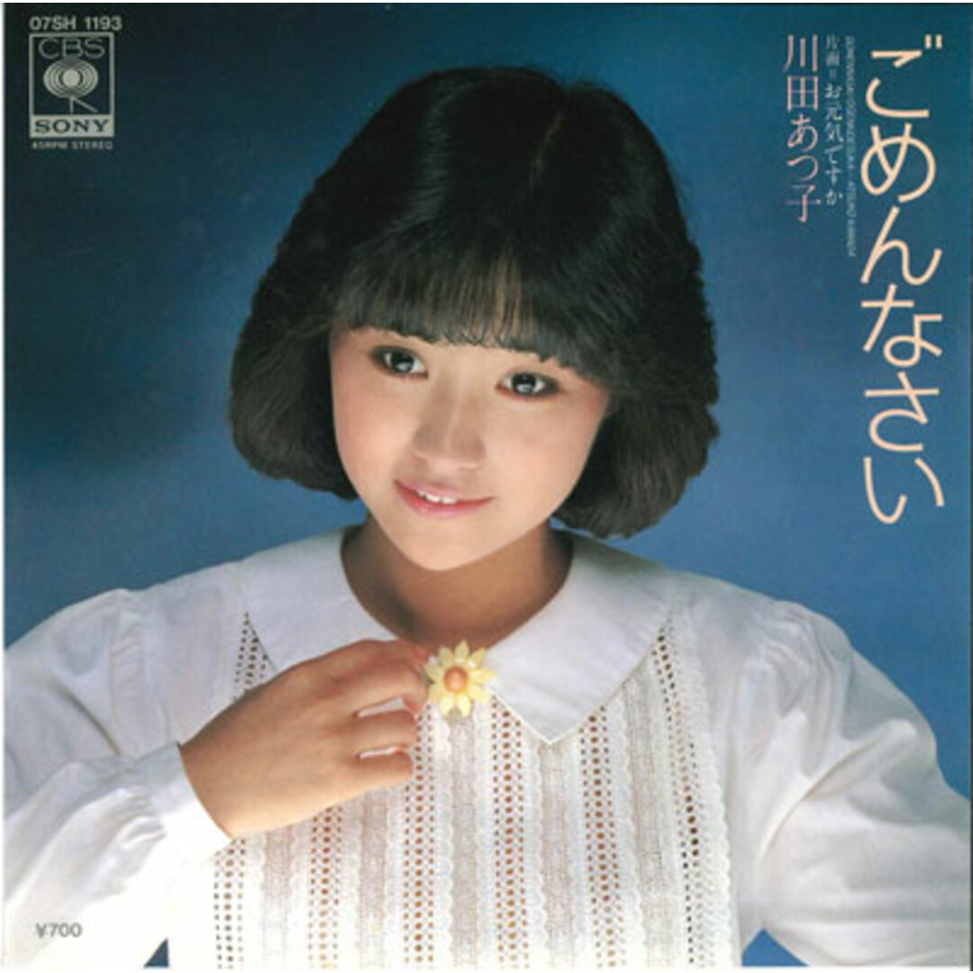 7” 川田あつ子 ごめんなさい / お元気ですか 07SH1193 CBS SONY /00080 エンタメ/ホビーのエンタメ その他(その他)の商品写真