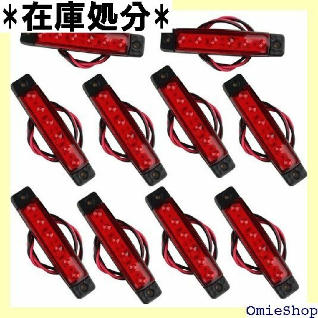 10個 12V 6連 LED レッド ライト サイドマ ト スタム 改造 616 自動車/バイクの自動車/バイク その他(その他)の商品写真