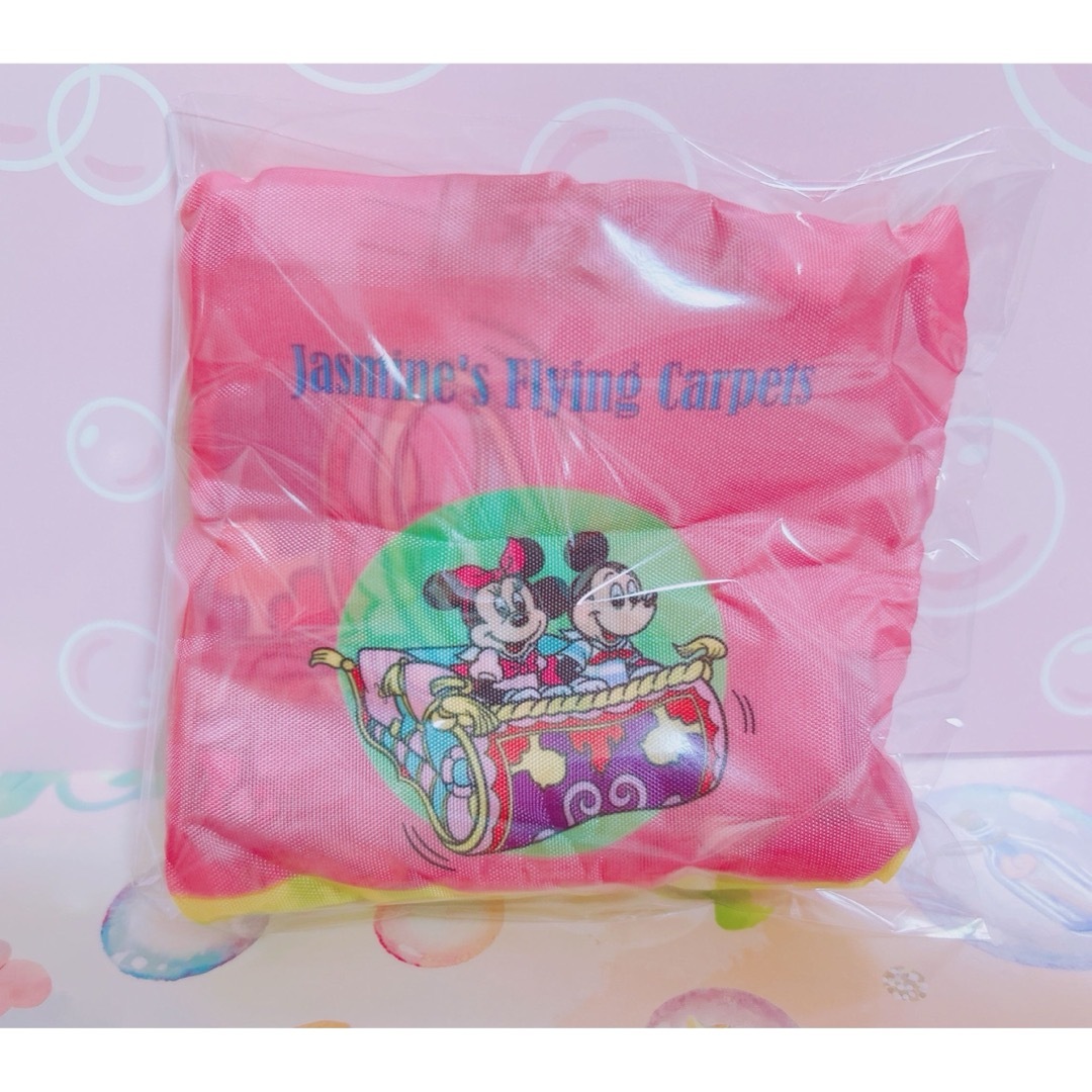 Disney(ディズニー)のディズニー カプセルトイ エコバッグ ジャスミンのフライングカーペット ピンク レディースのバッグ(エコバッグ)の商品写真