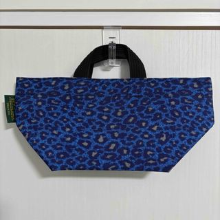 エルベシャプリエ(Herve Chapelier)の【美品】エルベシャプリエ 舟型 ミニトートバッグ パンサーブルー レオパード(トートバッグ)