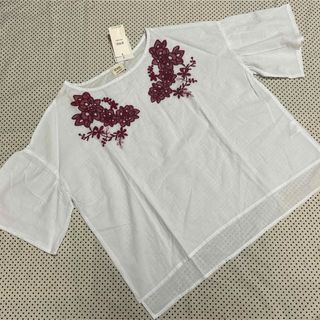 CUBE SUGAR - ★限定値下★CUBE SUGAR evo. フラワー刺繍入り半袖トップス M