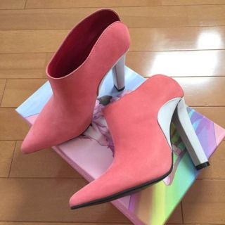 ジェフリーキャンベル(JEFFREY CAMPBELL)の未使用♡ヒールブーティー ピンク37(ブーティ)