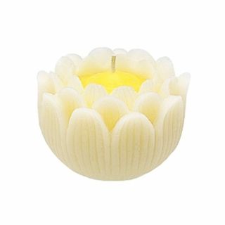 【在庫処分】仏具のマルエス(Maruesu) ろうそく 蓮の花 小 アイボリー (その他)