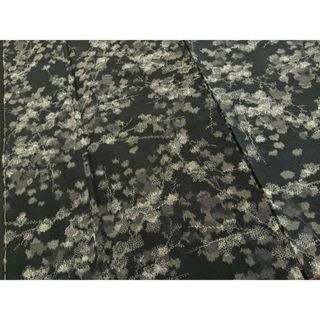 平和屋着物■上質な紬　枝花文　正絹　逸品　未使用　BAAS6729me(着物)