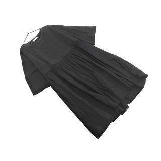 LOWRYS FARM ローリーズファーム プルオーバー 素材 切替 チュニック ワンピース size2/黒 ■◆ レディース