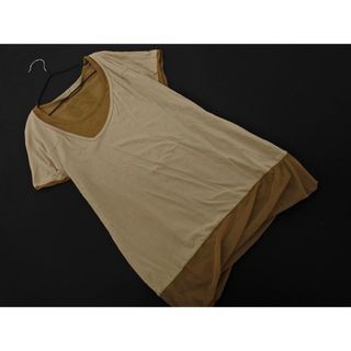 GIRBAUD ジルボー フェイクレイヤード カットソー sizeM/ベージュ ■◆ レディース