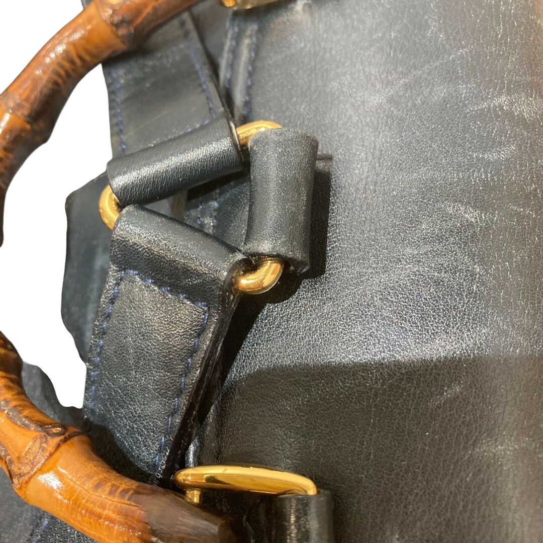 GUCCI (グッチ) ⑤ バンブー　ミニリュック レディース ネイビー FREE レディースのバッグ(リュック/バックパック)の商品写真