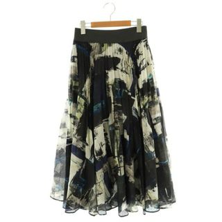 エポカ(EPOCA)のエポカ 24AW グラフィカルプリントプリーツスカート 40 マルチカラー(ロングスカート)