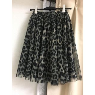 マウジー(moussy)のmoussy ♡ レオパード チュール スカート(ひざ丈スカート)