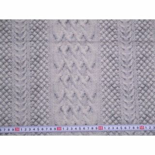 g698★リアルニット　グレー　コットン生地★(生地/糸)