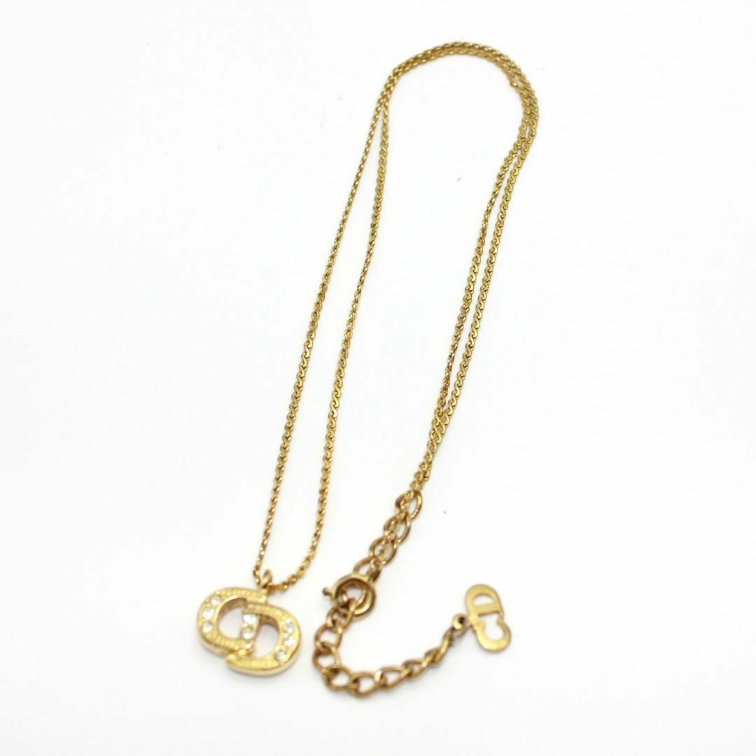 Christian Dior(クリスチャンディオール)のDior クリスチャンディオール CD ロゴ ストーン ゴールド ネックレス レディースのアクセサリー(ネックレス)の商品写真