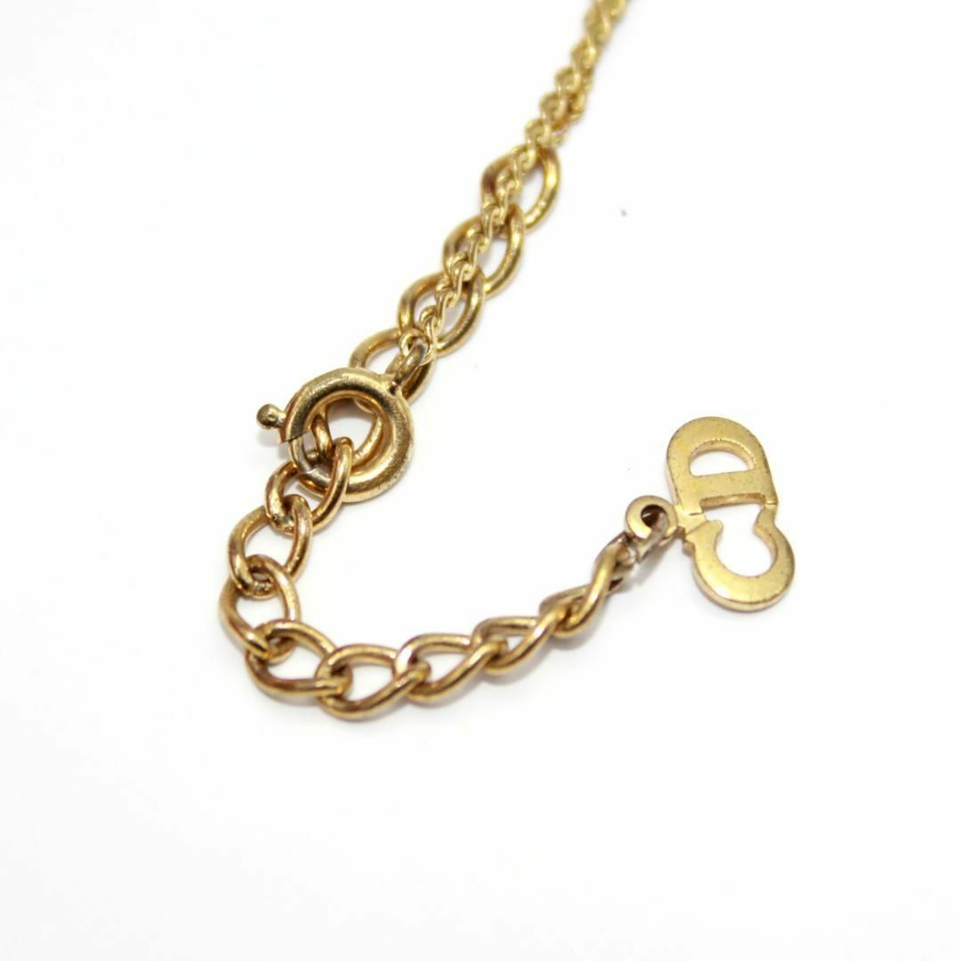 Christian Dior(クリスチャンディオール)のDior クリスチャンディオール CD ロゴ ストーン ゴールド ネックレス レディースのアクセサリー(ネックレス)の商品写真