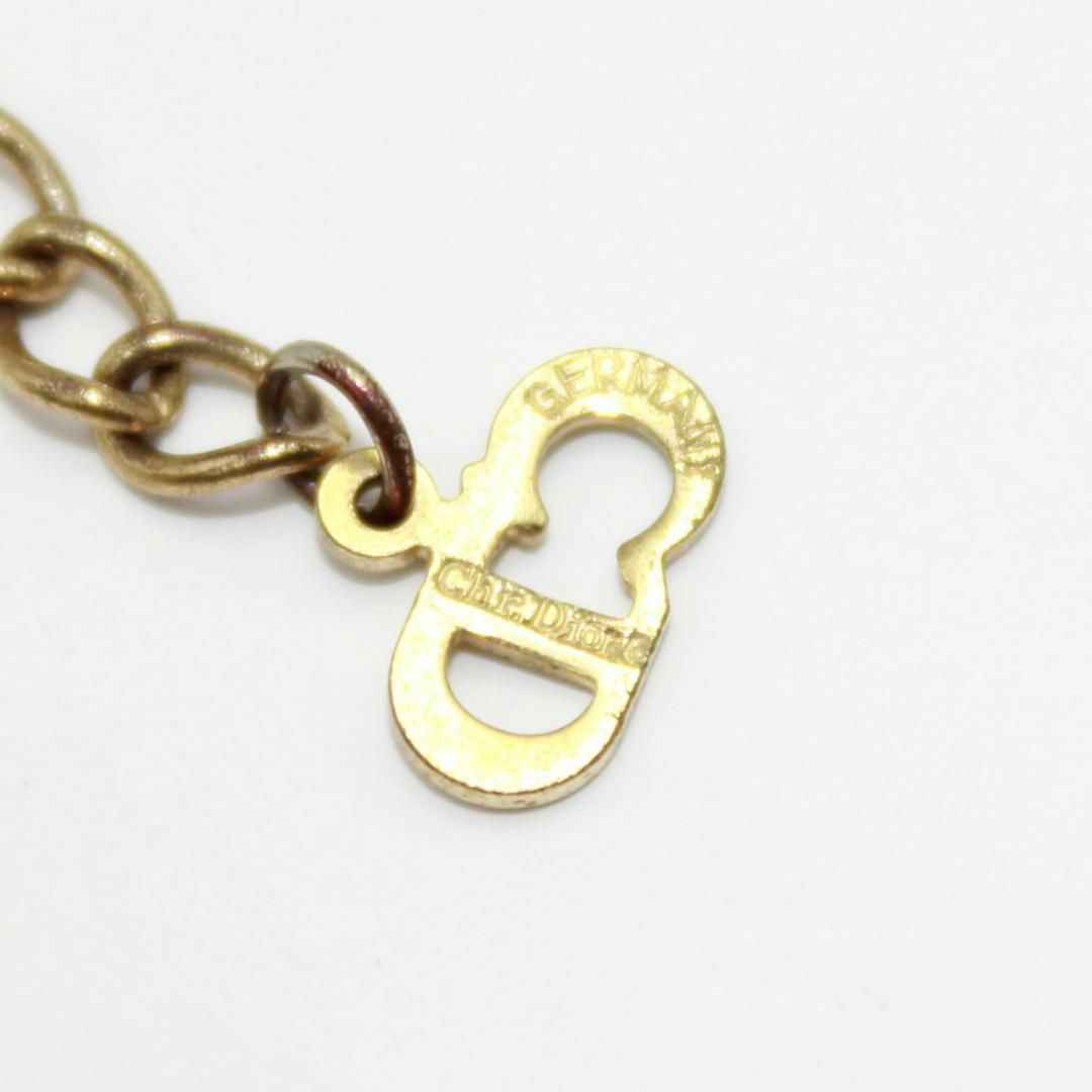 Christian Dior(クリスチャンディオール)のDior クリスチャンディオール CD ロゴ ストーン ゴールド ネックレス レディースのアクセサリー(ネックレス)の商品写真