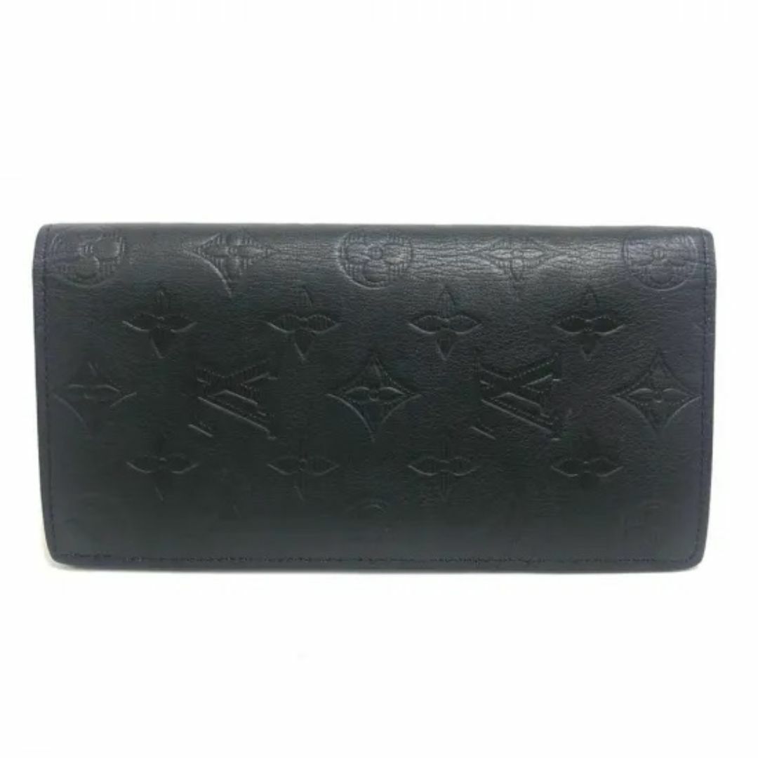 LOUIS VUITTON - 【良品】ルイヴィトン ポルトフォイユ ブラザ モノグラムシャドウ 長財布 黒