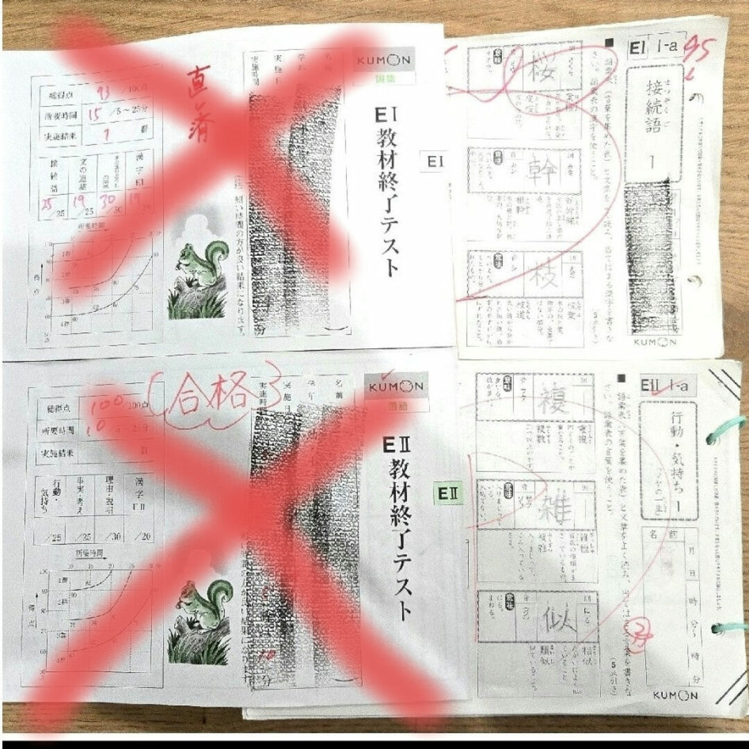 KUMON(クモン)の公文 国語 E1.E2 プリントのみです。 その他のその他(その他)の商品写真