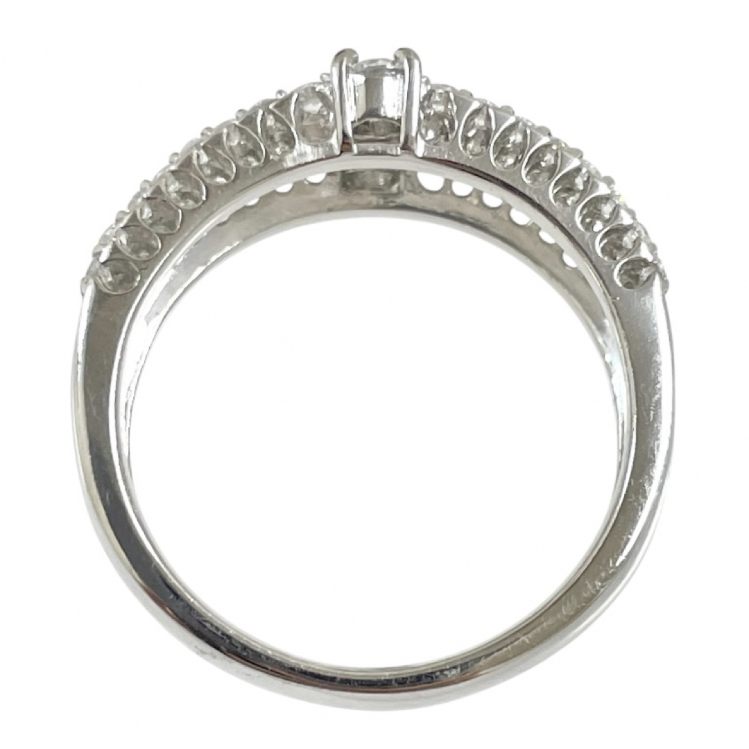 ダイヤモンド 0.78ct プラチナ Pt900 メレ ダイヤ リング 指輪の通販