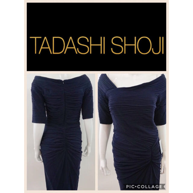 TADASHI SHOJI(タダシショウジ)のmaimaimai様 Tadashi Shojiネイビードレスタダシショウジ レディースのワンピース(ひざ丈ワンピース)の商品写真