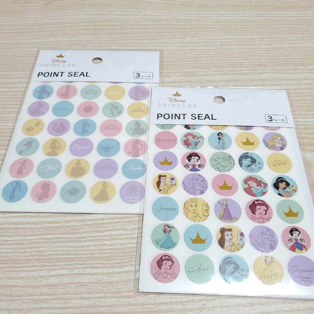 Disney(ディズニー)のディズニー プリンセス ポイントシール インテリア/住まい/日用品の文房具(シール)の商品写真