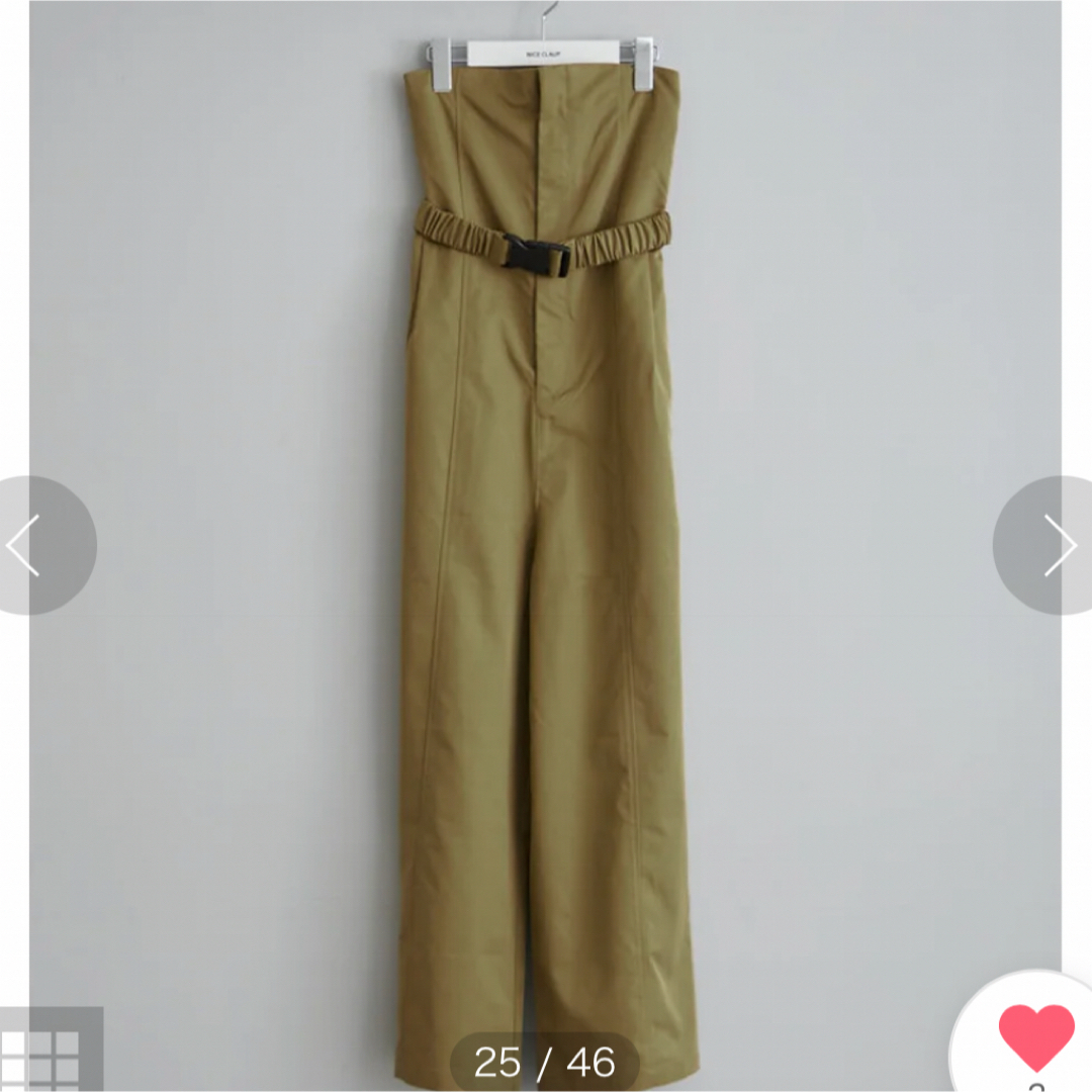 NICE CLAUP(ナイスクラップ)の【RMAF】【パルクロ限定 / スタイルアップ】ベルト付ベアオールインワン  レディースのパンツ(サロペット/オーバーオール)の商品写真