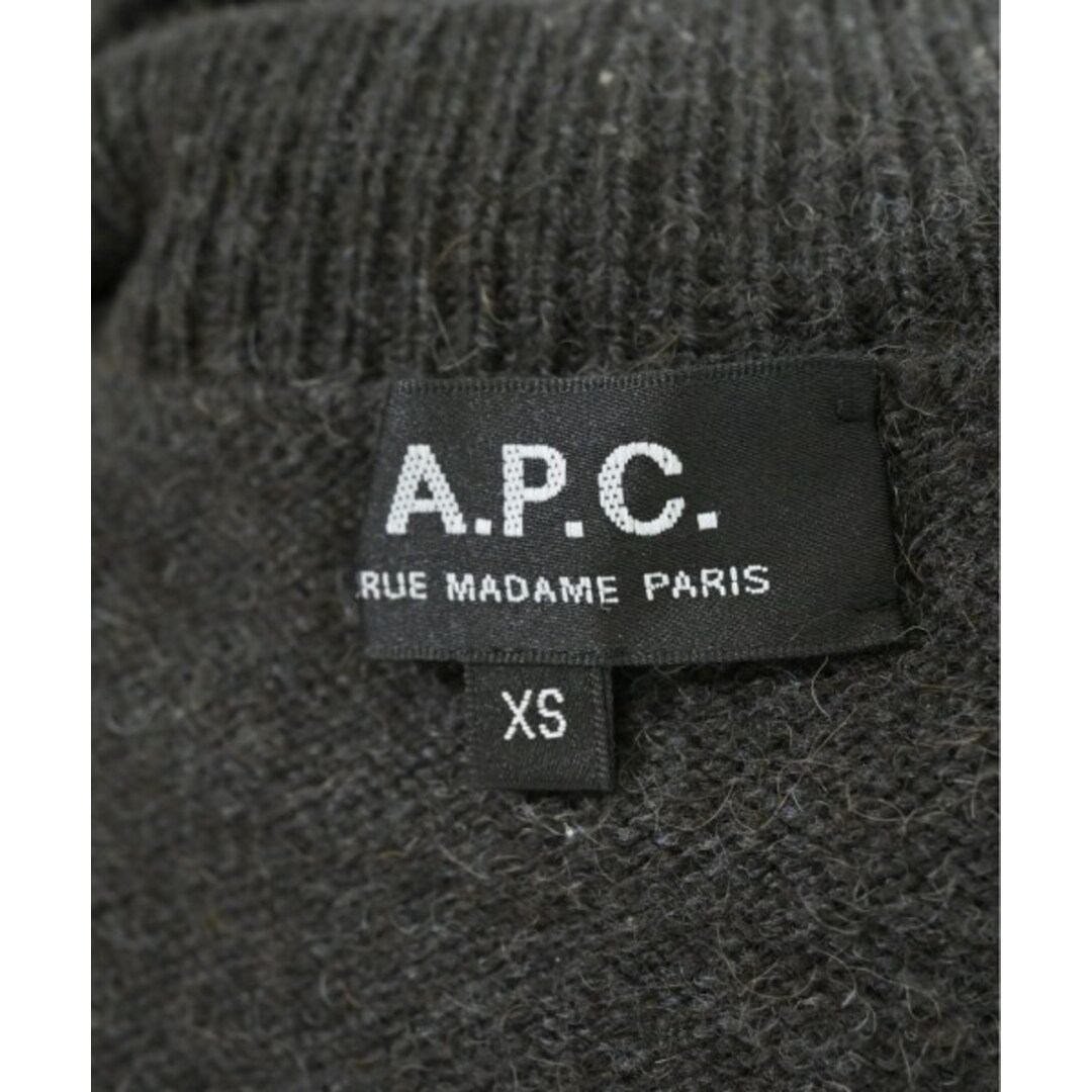 A.P.C. アーペーセー ニット・セーター こげ茶 XS 0400725Y0122 A.P.C. アーペーセー ニット・セーター XS こげ茶 【古着