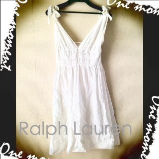 ラルフローレン(Ralph Lauren)のラルフローレン 白ワンピース(ひざ丈ワンピース)