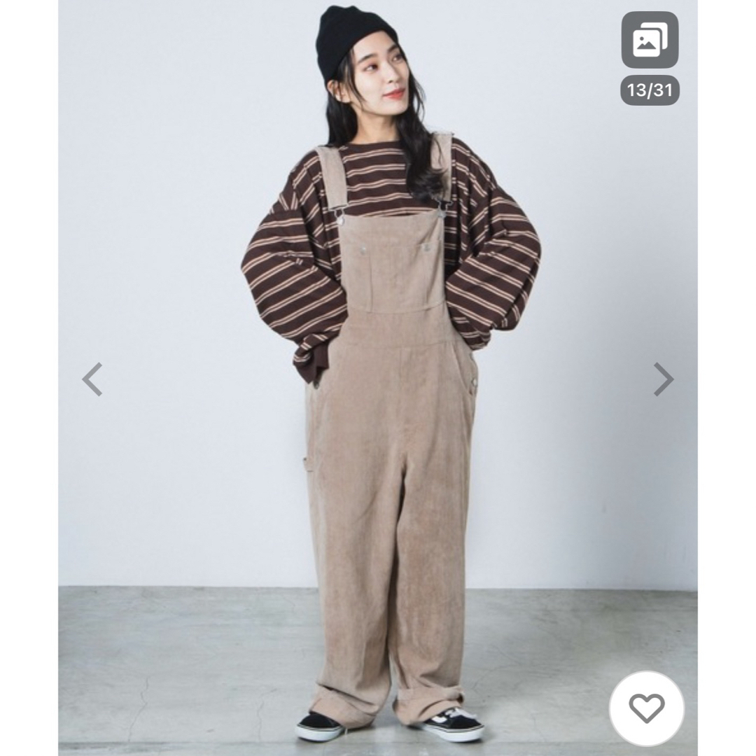 WEGO(ウィゴー)のWEGO コーデュロイオーバーオール サロペット 男女兼用 M レディースのパンツ(サロペット/オーバーオール)の商品写真