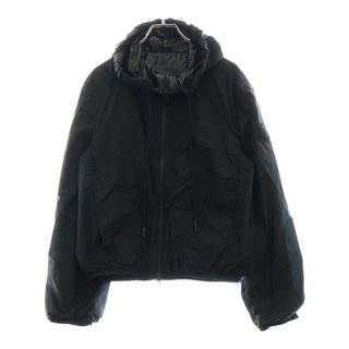モンクレール(MONCLER)のMONCLER モンクレール CASSIE GIUBBOTTO J10931A00117 5396L ロゴワッペン ショート ナイロンジャケット フーディ ブラック レディース(ナイロンジャケット)