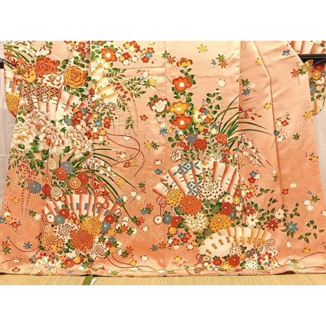 平和屋着物□豪華振袖 刺繍 檜扇花文 暈し染め 金彩 正絹 逸品 平和屋着物□豪華振袖 刺繍 檜扇花文 暈し染め 金彩 正絹 逸品
