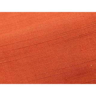 平和屋着物■上質な紬　色無地　丹色　正絹　逸品　CAAR1045gh(着物)