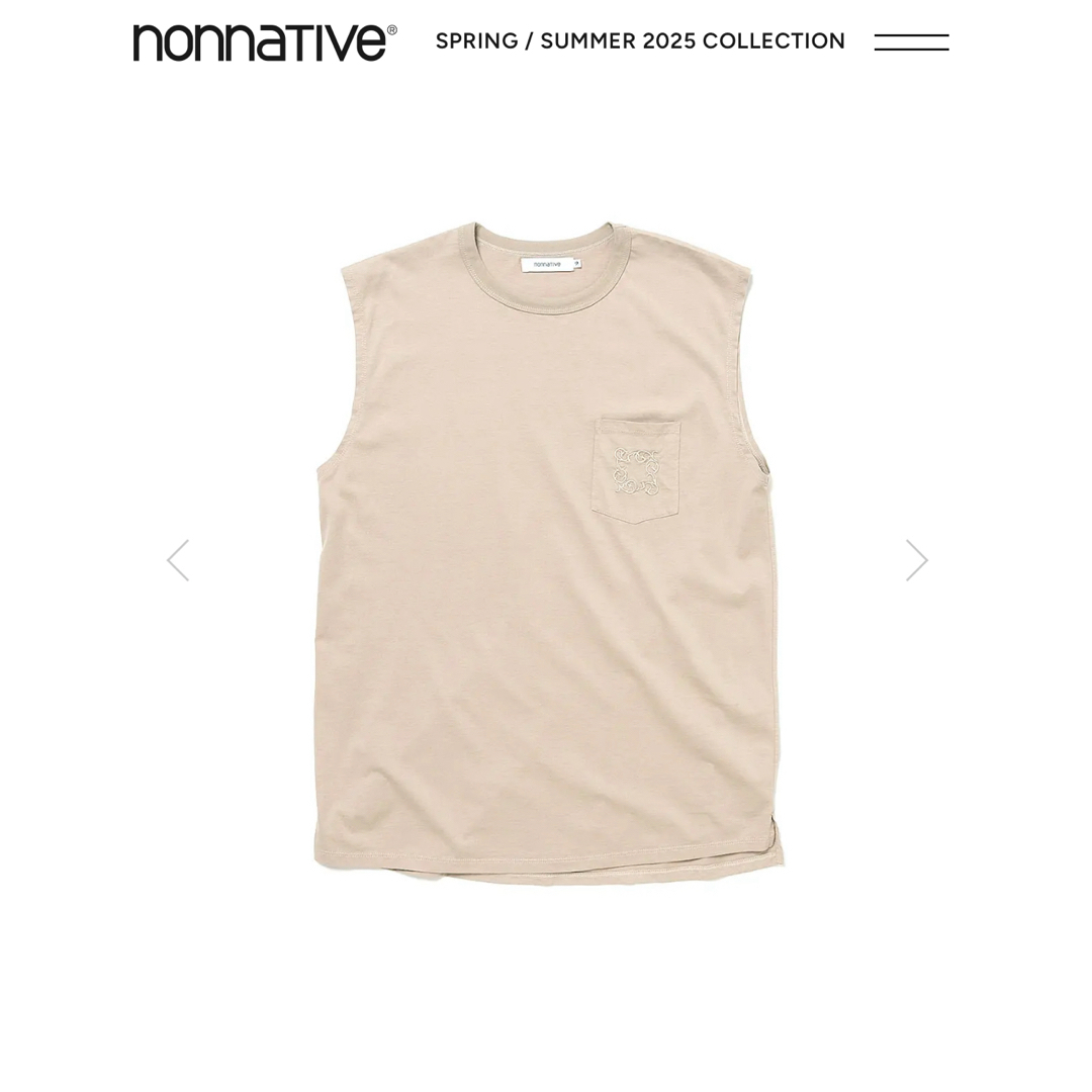 Tシャツ+カットソー(半袖+袖なし) nonnative - nonnative DWELLER N/S TEE COTTON SAND