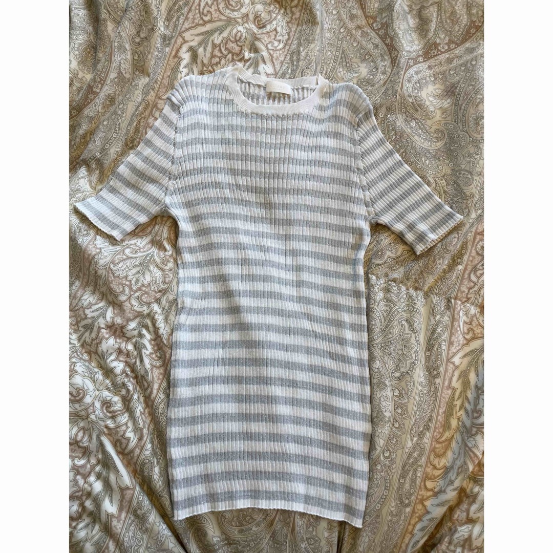 TOMORROWLAND(トゥモローランド)の美品2着セットトゥモローランドマーセライズドコットンリブクルーネックプルオーバー レディースのトップス(Tシャツ(半袖/袖なし))の商品写真