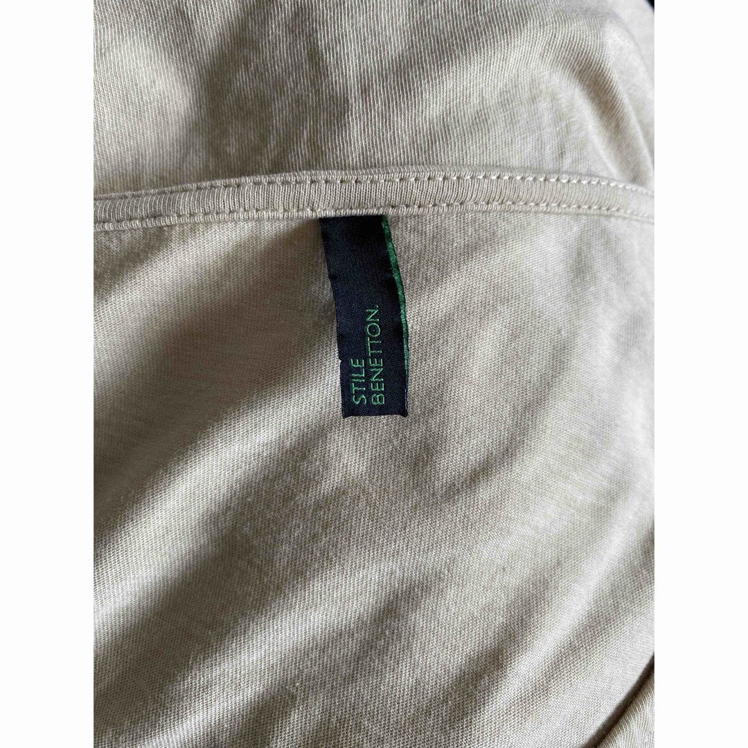 BENETTON(ベネトン)のベネトン　スタッズ付き　タイトフィット　七分袖カットソー レディースのトップス(カットソー(長袖/七分))の商品写真