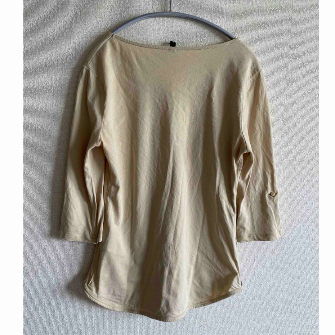 BENETTON(ベネトン)のベネトン　スタッズ付き　タイトフィット　七分袖カットソー レディースのトップス(カットソー(長袖/七分))の商品写真