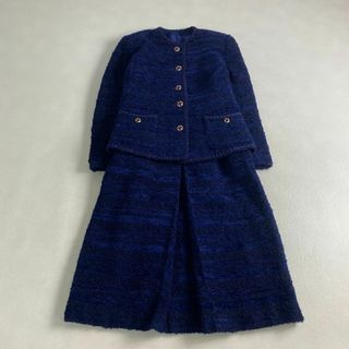 ヴィンテージ(VINTAGE)のヴィンテージ　スーツ　カジュアルスーツ バブリースーツ ツイード 金ボタン 紫 (スーツ)