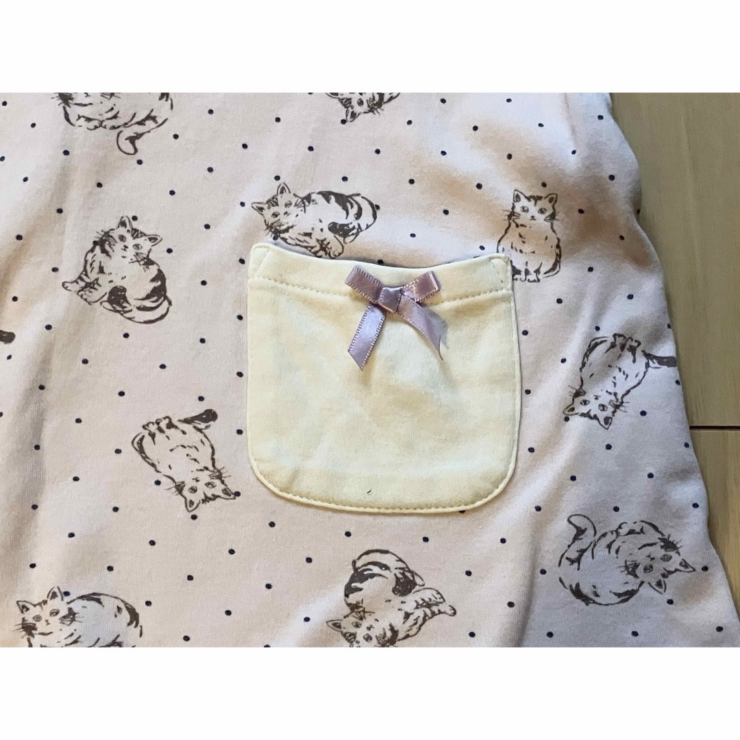 キムラタン(キムラタン)の【送料込】BABBLE BOON ネコ腹巻パジャマ130 キッズ/ベビー/マタニティのキッズ服女の子用(90cm~)(パジャマ)の商品写真