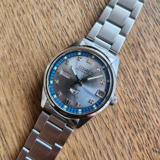 シチズン(CITIZEN)の動作確認済み　シチズン　セブンスターデラックス　21石　デイデイト　シルバー×ブ(腕時計(アナログ))