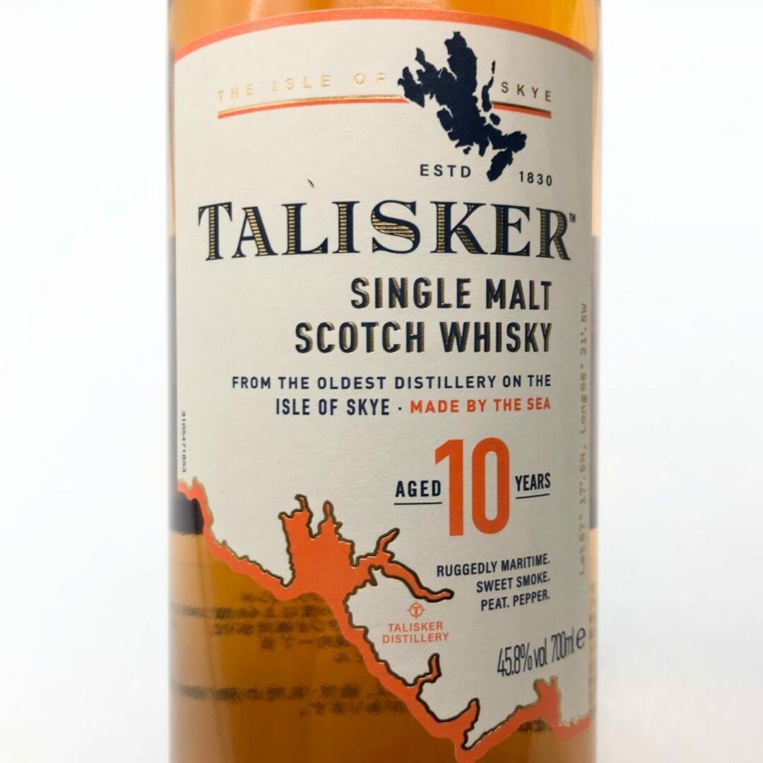 タリスカー 10年 シングルモルト 旧ボトル 700ml 45.8%【Y】の タリスカー 10年 シングルモルト 旧ボトル 700ml 45.8%【Y】の