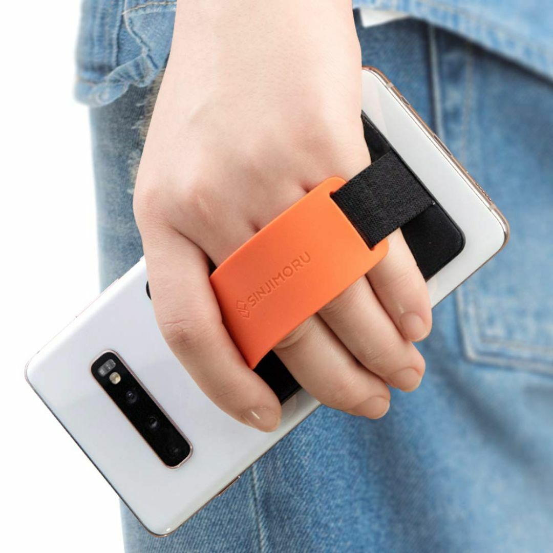Sinjimoru スマホスタンド カード入れ、 落下防止 ハンドストラップ ど スマホ/家電/カメラのスマホアクセサリー(その他)の商品写真