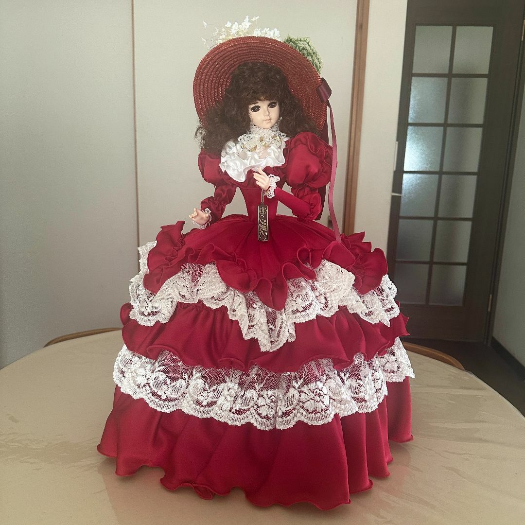 美品】フランス人形 スキヨドール リボン ガラスケースの通販 by