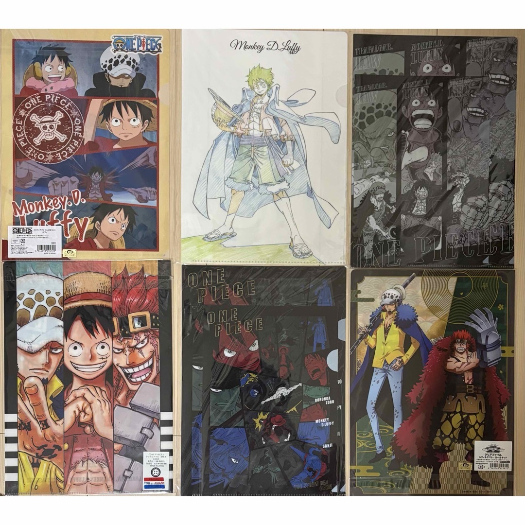 ONE PIECE(ワンピース)のONE PIECE クリアファイル 6枚セット エンタメ/ホビーのおもちゃ/ぬいぐるみ(キャラクターグッズ)の商品写真