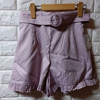 ＮiceClaup★新品★フリル付ショートパンツ／ラベンダー